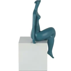 Figurative|Table Top^Statues & Sculptures Elegant Grace 38cm Teal Resin Indoor Sculpture