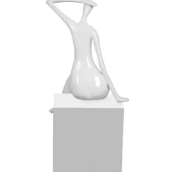 Figurative|Table Top^Statues & Sculptures Elegant Grace 38cm White Resin Indoor Sculpture