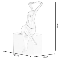 Figurative|Table Top^Statues & Sculptures Elegant Grace 38cm White Resin Indoor Sculpture