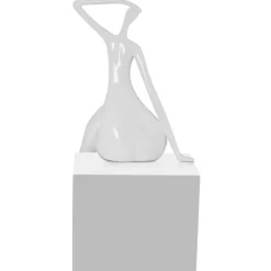 Figurative|Table Top^Statues & Sculptures Elegant Grace 75cm White Resin Indoor Sculpture