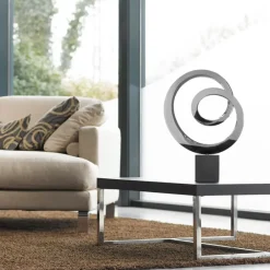 Contemporary|Contemporary^Statues & Sculptures Ellipse 103cm Metal Stainless Steel Indoor Sculpture