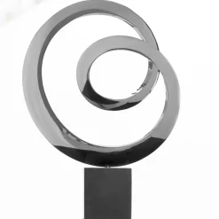 Contemporary|Contemporary^Statues & Sculptures Ellipse 64cm Metal Stainless Steel Indoor Sculpture