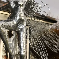 Fairies^Statues & Sculptures Elvina Fairy Metal Wire Garden Sculpture