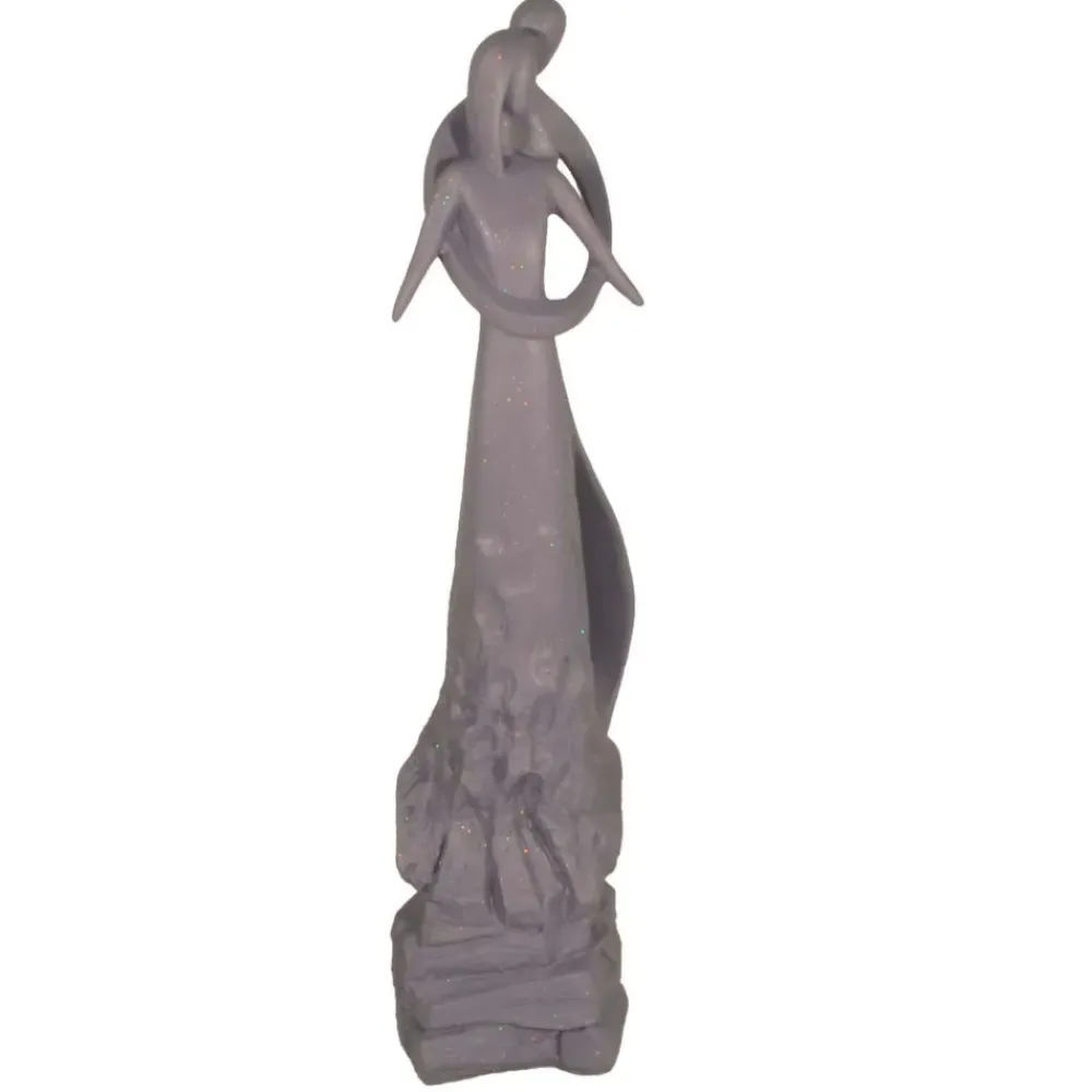 Modern^Statues & Sculptures Embracing Lovers 81cm Modern Poly Resin Garden Statue