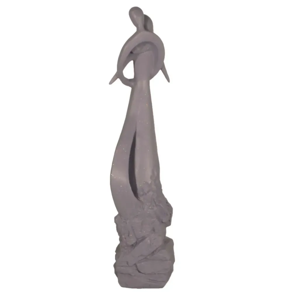 Modern^Statues & Sculptures Embracing Lovers 81cm Modern Poly Resin Garden Statue
