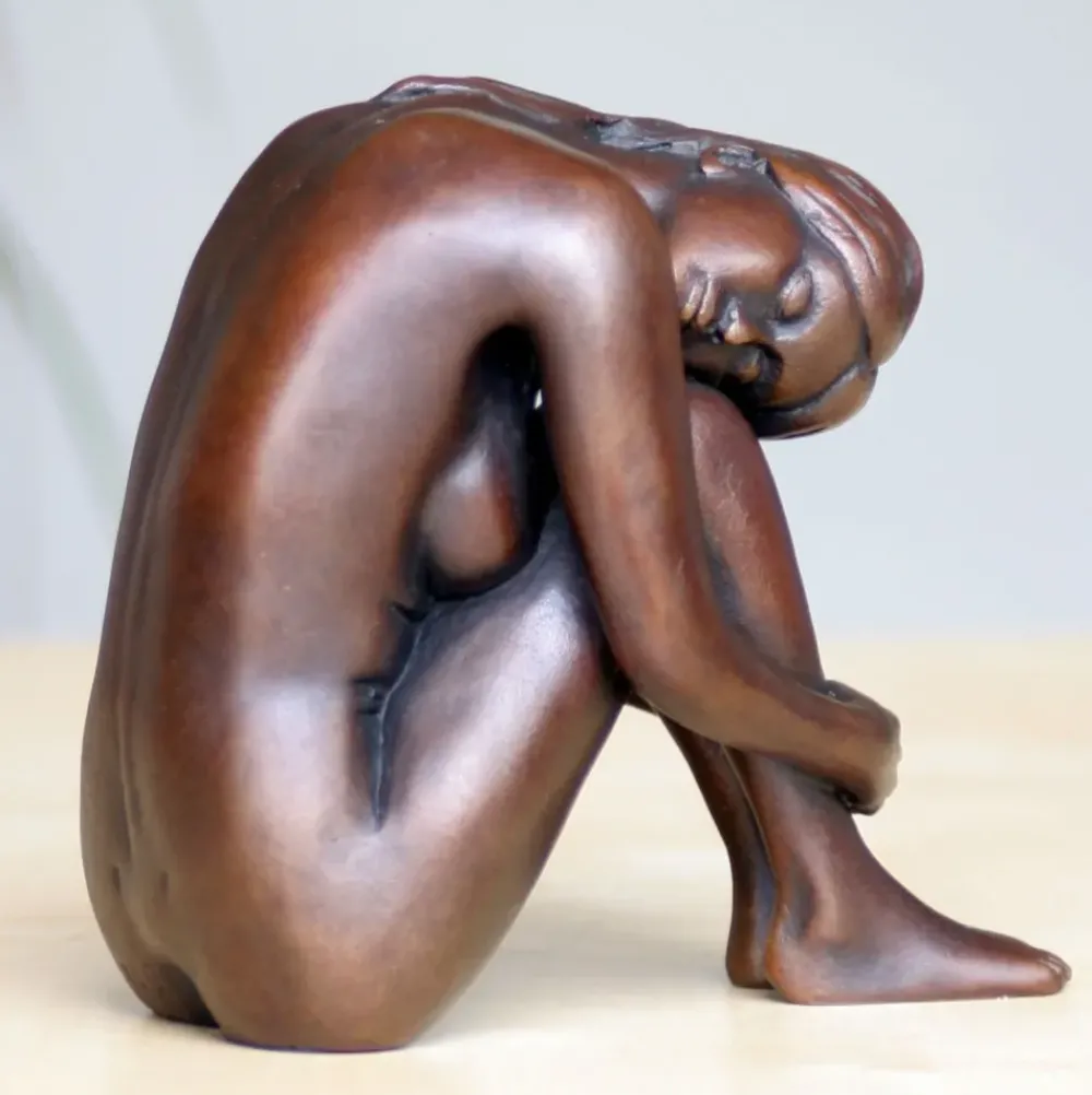 Figurative|Table Top^Statues & Sculptures Emma Figurine Bronze Indoor Sculpture