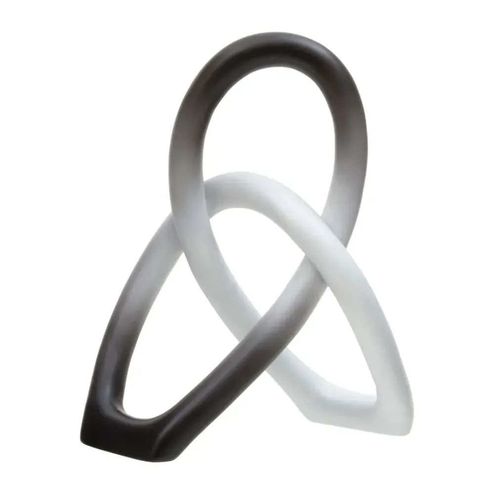 Table Top|Abstract^Statues & Sculptures Eternal Curves 19cm Black & White Resin Indoor Sculpture