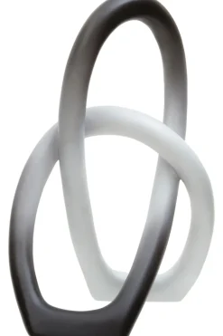 Table Top|Abstract^Statues & Sculptures Eternal Curves 19cm Black & White Resin Indoor Sculpture