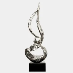 Giant|Floor Standing^Statues & Sculptures Eternal Flame 173cm Silver Metal Garden Sculpture