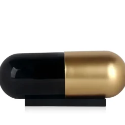Table Top|Contemporary^Statues & Sculptures Eternal Health Pill 13cm Gold Resin Indoor Sculpture