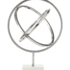 Table Top|Contemporary^Statues & Sculptures Eternal Orbit 42cm Silver Metal Indoor Sculpture