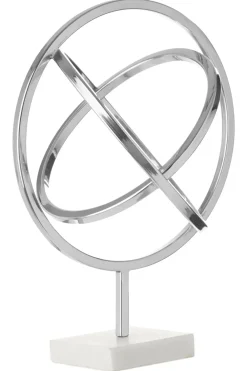 Table Top|Contemporary^Statues & Sculptures Eternal Orbit 42cm Silver Metal Indoor Sculpture