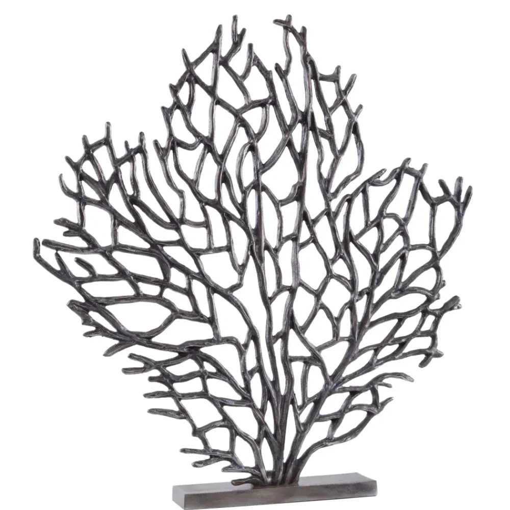 Table Top|Contemporary^Statues & Sculptures Euphoric Coral 53cm Black Metal Indoor Sculpture