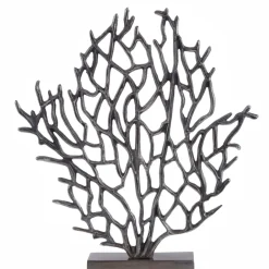 Table Top|Contemporary^Statues & Sculptures Euphoric Coral 43cm Black Metal Indoor Sculpture