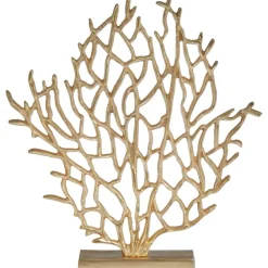 Table Top|Contemporary^Statues & Sculptures Euphoric Coral 40cm Gold Metal Indoor Sculpture