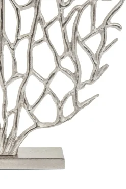 Table Top|Contemporary^Statues & Sculptures Euphoric Coral 43cm Silver Metal Indoor Sculpture