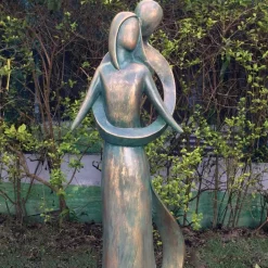 Modern^Statues & Sculptures Everlasting Love 85cm Aged Bronze Resin Garden Statue