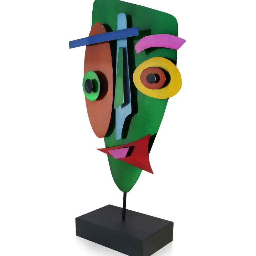 Table Top|Abstract^Statues & Sculptures Evolving Visage 59cm Abstract Metal Indoor Sculpture