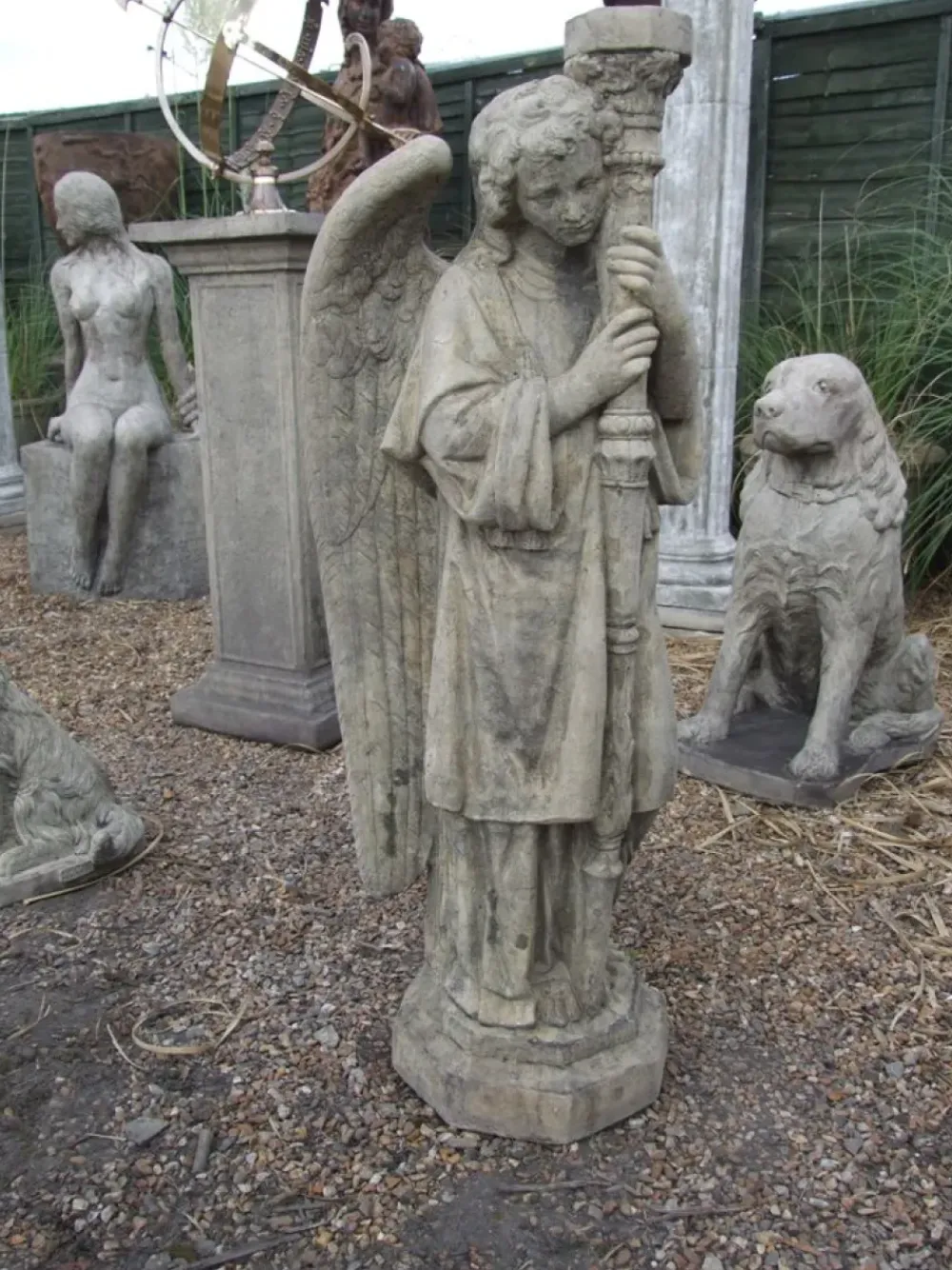 Angel^Statues & Sculptures Fallen Angel Stone Garden Statue