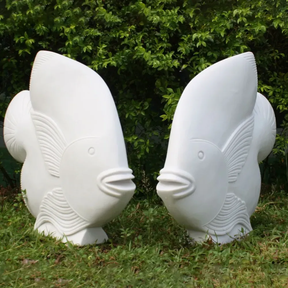 Sealife^Statues & Sculptures Fish Marble Resin Garden Ornaments