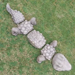 Reptiles^Statues & Sculptures Five Piece Crocodile Stone Garden Ornament