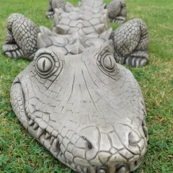 Reptiles^Statues & Sculptures Five Piece Crocodile Stone Garden Ornament