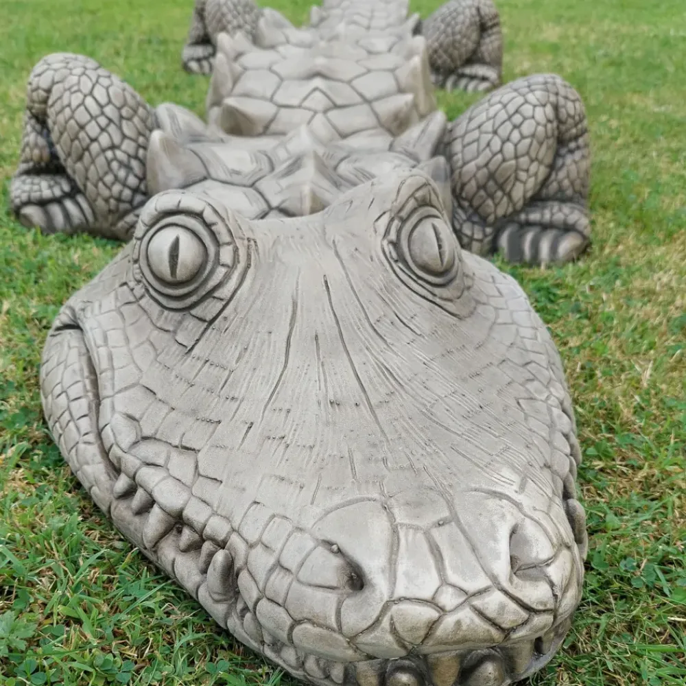 Reptiles^Statues & Sculptures Five Piece Crocodile Stone Garden Ornament