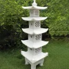 Pagodas^Statues & Sculptures Five Tier Japanese Pagoda Lantern Marble Garden Ornament