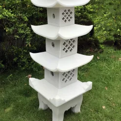 Pagodas^Statues & Sculptures Five Tier Japanese Pagoda Lantern Marble Garden Ornament