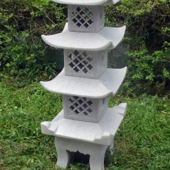 Pagodas^Statues & Sculptures Five Tier Japanese Pagoda Lantern Granite Garden Ornament