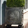 Square^Statues & Sculptures Fleur-De-Lis Metal Garden Planter