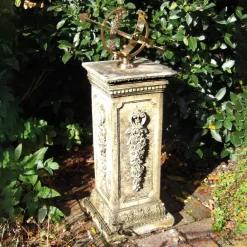 Armillary Sundials^Statues & Sculptures Floral Armillary Stone Garden Sundial