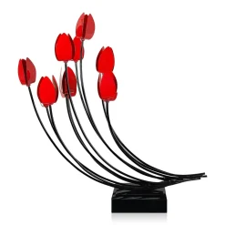 Table Top|Contemporary^Statues & Sculptures Floral Symphony 74cm Metal Indoor Sculpture