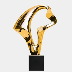Table Top|Floor Standing^Statues & Sculptures Flow Motion 90cm Gold Metal Indoor Sculpture v2