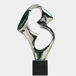 Table Top|Floor Standing^Statues & Sculptures Flow Motion 96cm Silver Metal Indoor Sculpture v3