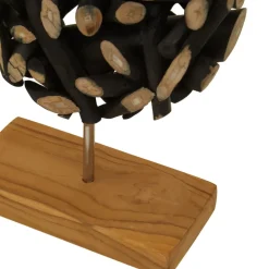 Table Top|Abstract^Statues & Sculptures Forest Orb 35cm Black Wood Indoor Sculpture