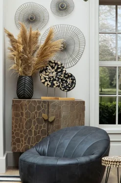 Table Top|Abstract^Statues & Sculptures Forest Orb 50cm Black Wood Indoor Sculpture