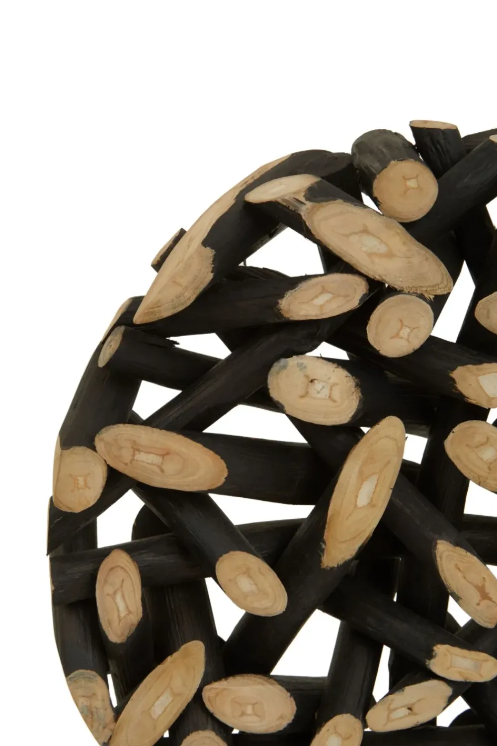 Table Top|Abstract^Statues & Sculptures Forest Orb 50cm Black Wood Indoor Sculpture