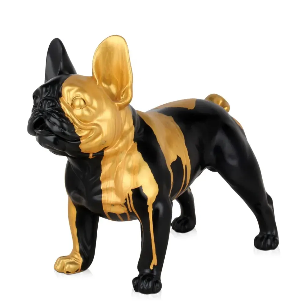 Table Top|Floor Standing^Statues & Sculptures French Bulldog 40cm Black Resin Indoor Sculpture