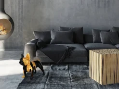 Table Top|Floor Standing^Statues & Sculptures French Bulldog 40cm Black Resin Indoor Sculpture