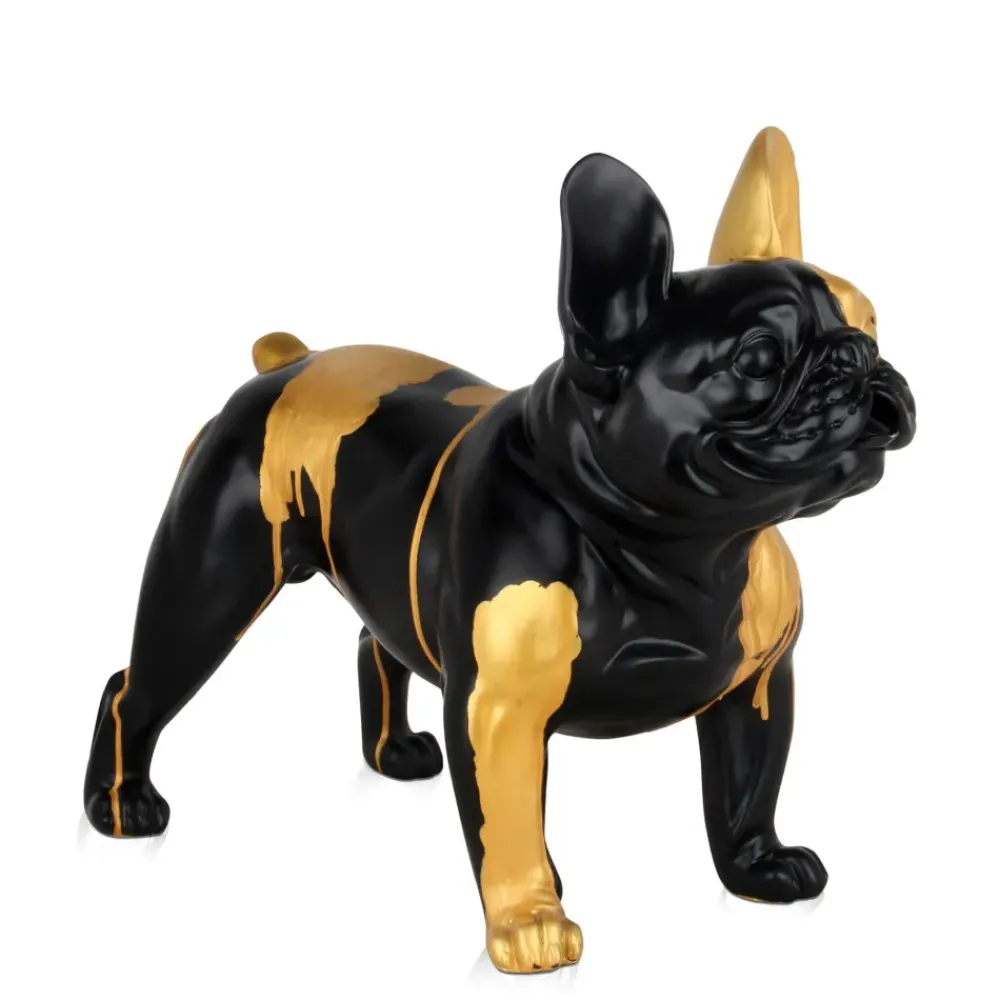 Table Top|Floor Standing^Statues & Sculptures French Bulldog 40cm Black Resin Indoor Sculpture