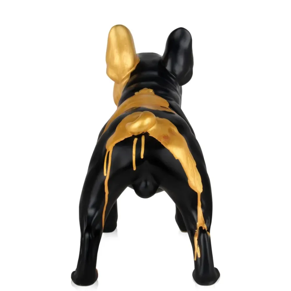 Table Top|Floor Standing^Statues & Sculptures French Bulldog 40cm Black Resin Indoor Sculpture