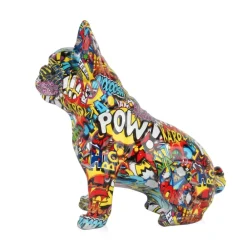 Table Top|Animals^Statues & Sculptures French Bulldog 30cm Comic Art Resin Indoor Sculpture