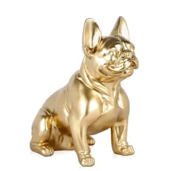 Table Top|Floor Standing^Statues & Sculptures French Bulldog 40cm Gold Resin Indoor Sculpture