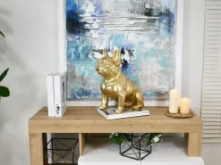 Table Top|Floor Standing^Statues & Sculptures French Bulldog 40cm Gold Resin Indoor Sculpture