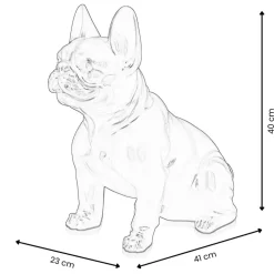 Table Top|Floor Standing^Statues & Sculptures French Bulldog 40cm Gold Resin Indoor Sculpture