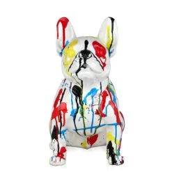 Table Top|Floor Standing^Statues & Sculptures French Bulldog 40cm Multicolour Resin Indoor Sculpture