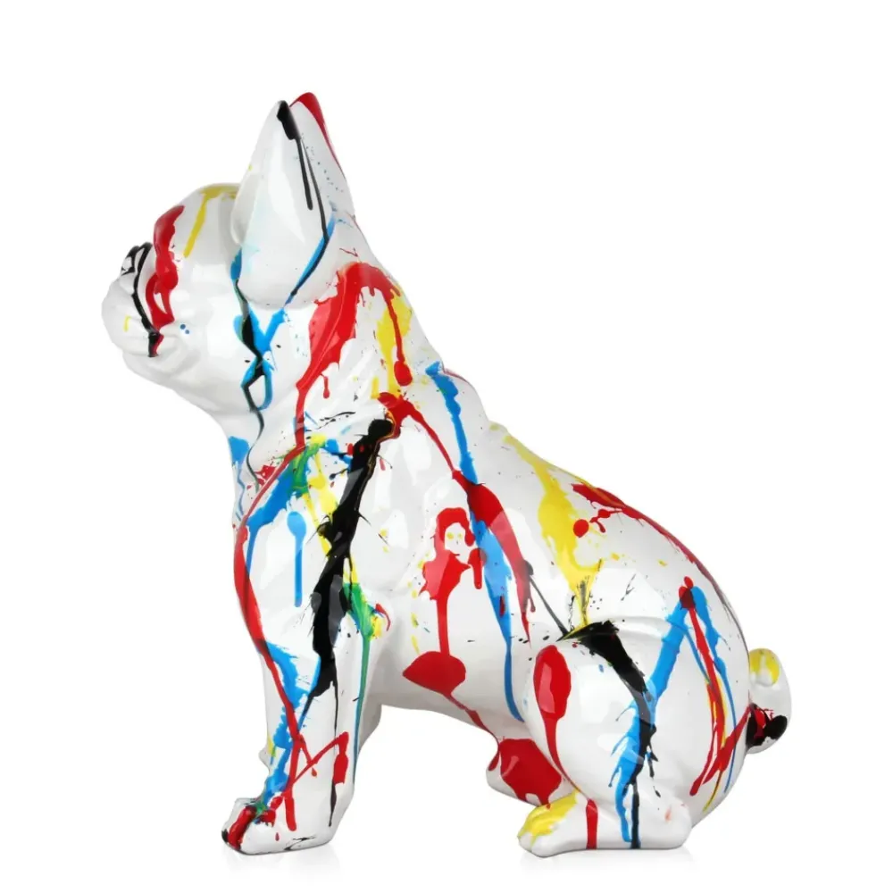 Table Top|Floor Standing^Statues & Sculptures French Bulldog 40cm Multicolour Resin Indoor Sculpture