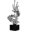 Floor Standing|Abstract^Statues & Sculptures Frozen Motion 86cm Silver Resin Indoor Sculpture