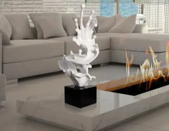 Floor Standing|Abstract^Statues & Sculptures Frozen Motion 86cm White Resin Indoor Sculpture